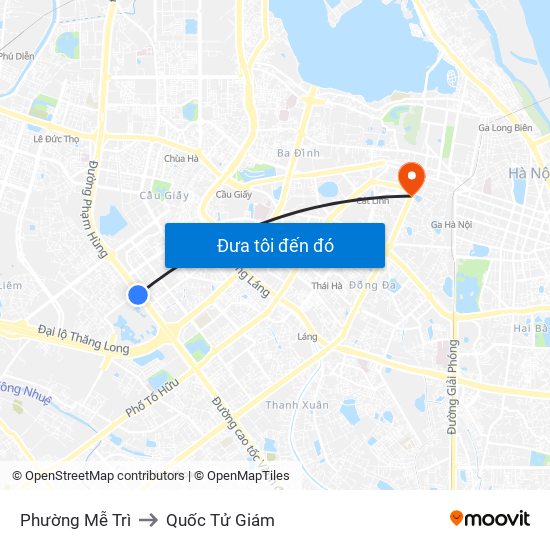 Phường Mễ Trì to Quốc Tử Giám map