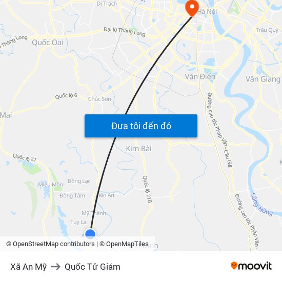 Xã An Mỹ to Quốc Tử Giám map