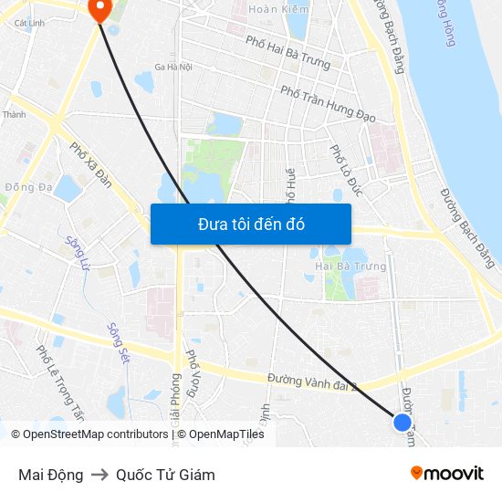 Mai Động to Quốc Tử Giám map