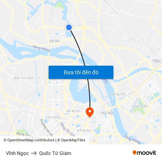 Vĩnh Ngọc to Quốc Tử Giám map