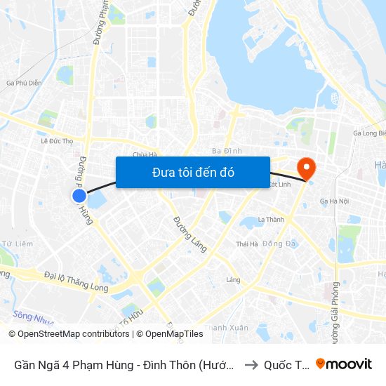 Gần Ngã 4 Phạm Hùng - Đình Thôn (Hướng Đi Khuất Duy Tiến)-Cột Sau to Quốc Tử Giám map