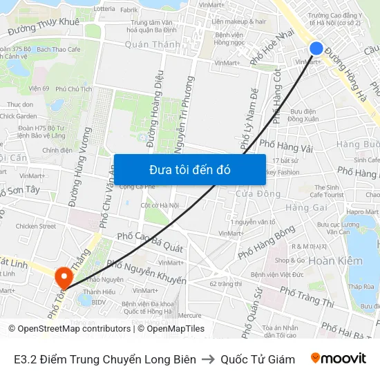 E3.2 Điểm Trung Chuyển Long Biên to Quốc Tử Giám map