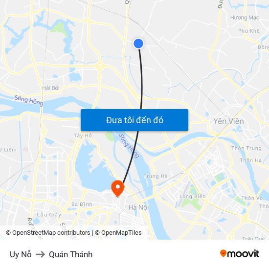 Uy Nỗ to Quán Thánh map