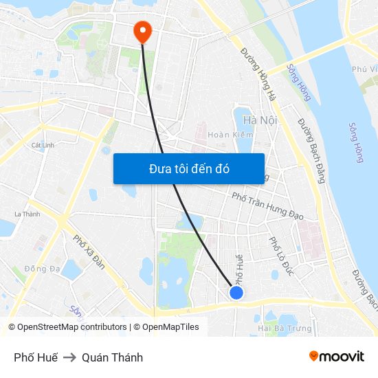 Phố Huế to Quán Thánh map