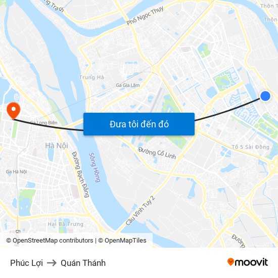 Phúc Lợi to Quán Thánh map