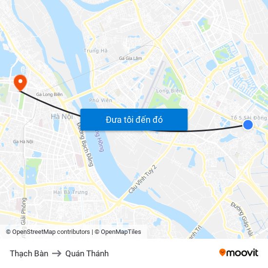 Thạch Bàn to Quán Thánh map