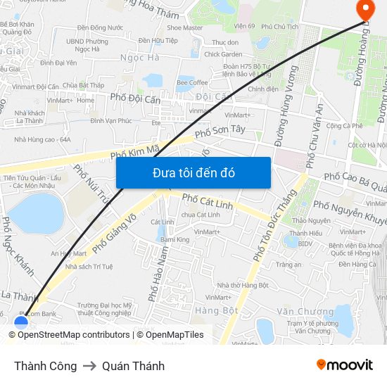 Thành Công to Quán Thánh map