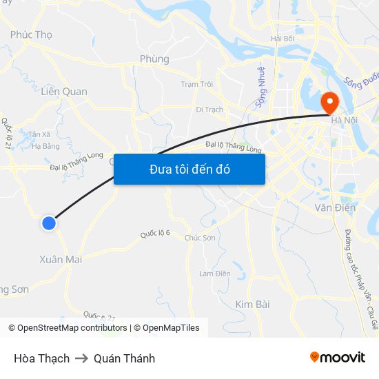 Hòa Thạch to Quán Thánh map