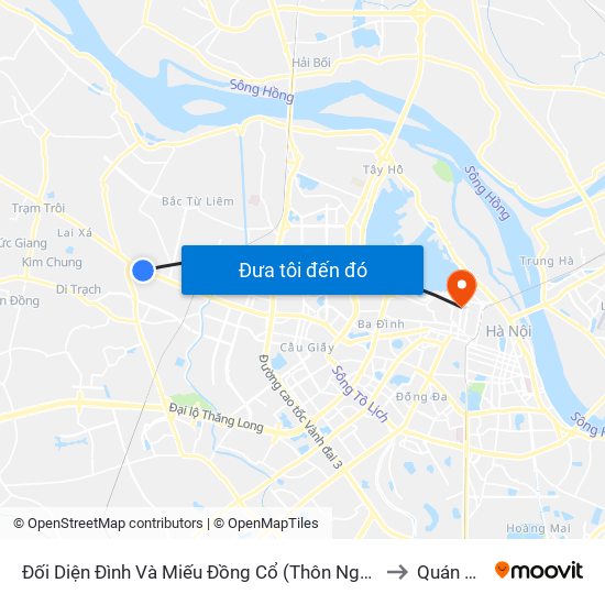 Đối Diện Đình Và Miếu Đồng Cổ (Thôn Nguyên Xá) - Đường 32 to Quán Thánh map