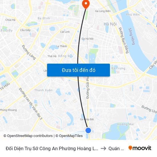 Đối Diện Trụ Sở Công An Phường Hoàng Liệt- 1277 Giải Phóng to Quán Thánh map