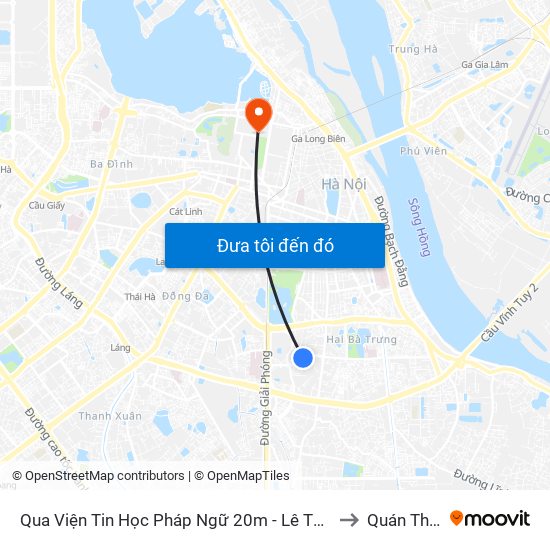 Qua Viện Tin Học Pháp Ngữ 20m - Lê Thanh Nghị to Quán Thánh map