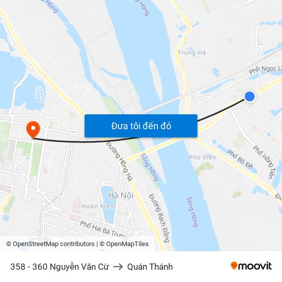 358 - 360 Nguyễn Văn Cừ to Quán Thánh map