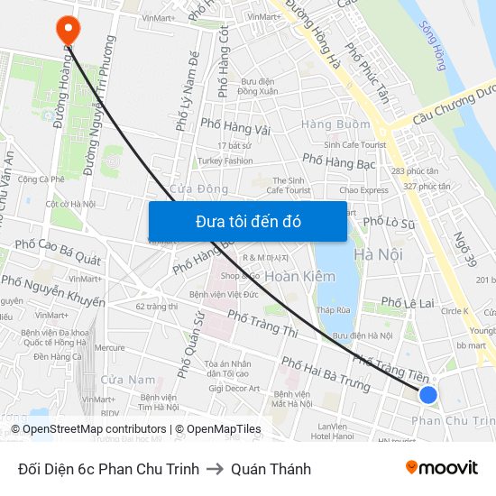 Đối Diện 6c Phan Chu Trinh to Quán Thánh map