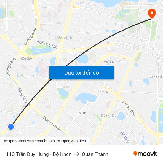 113 Trần Duy Hưng - Bộ Khcn to Quán Thánh map