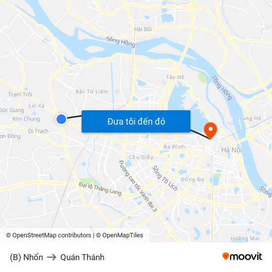 (B) Nhổn to Quán Thánh map