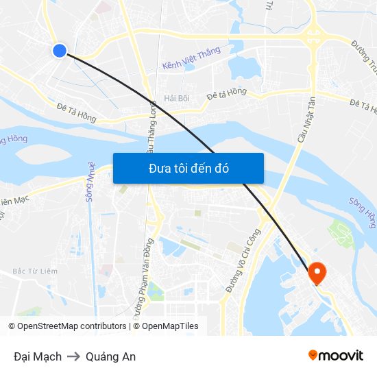 Đại Mạch to Quảng An map