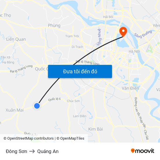 Đông Sơn to Quảng An map