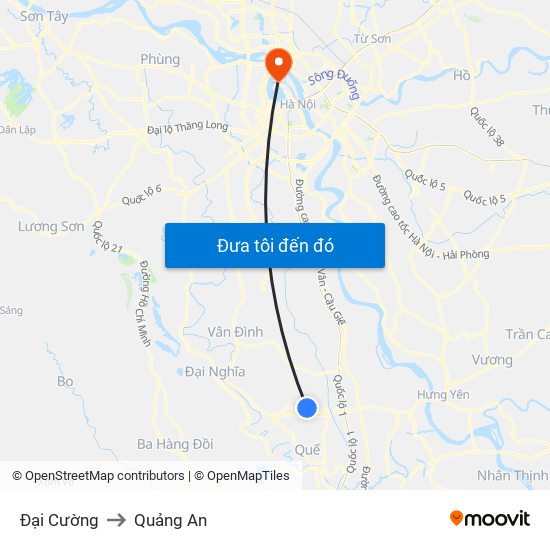 Đại Cường to Quảng An map