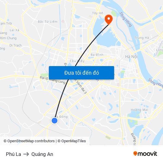 Phú La to Quảng An map