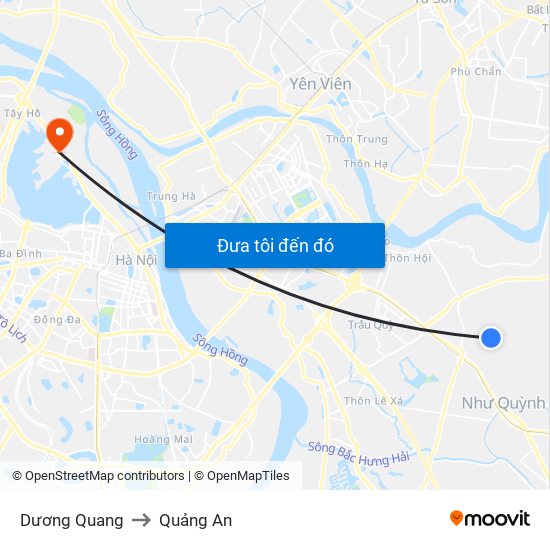 Dương Quang to Quảng An map