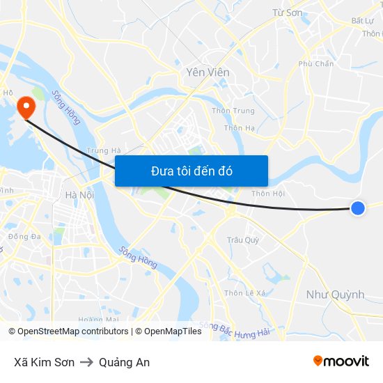 Xã Kim Sơn to Quảng An map