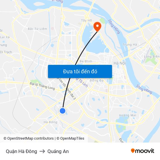 Quận Hà Đông to Quảng An map