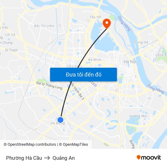 Phường Hà Cầu to Quảng An map