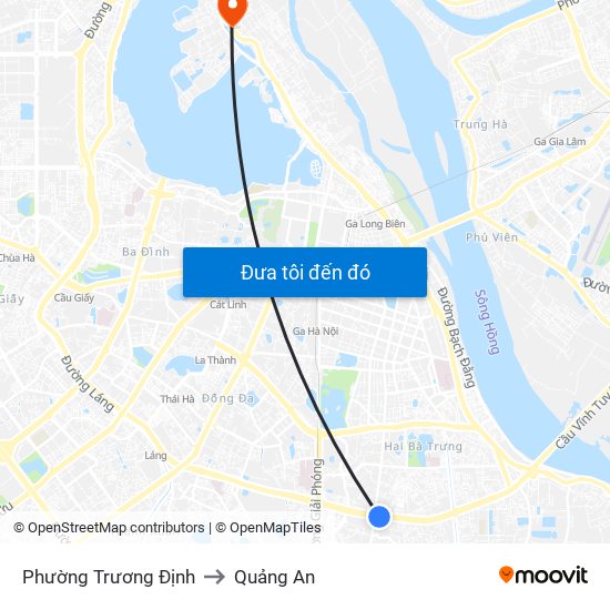 Phường Trương Định to Quảng An map
