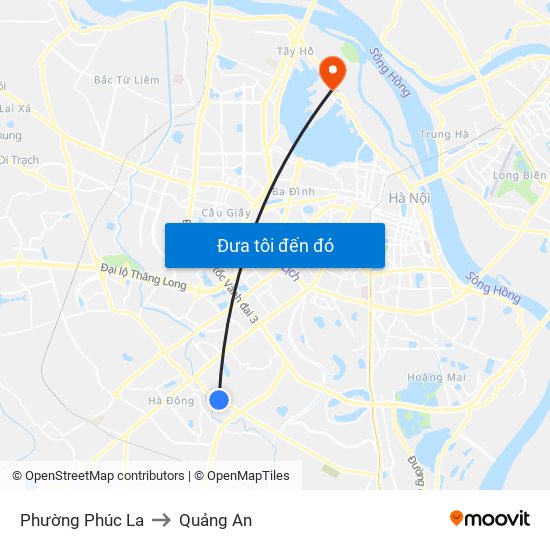 Phường Phúc La to Quảng An map