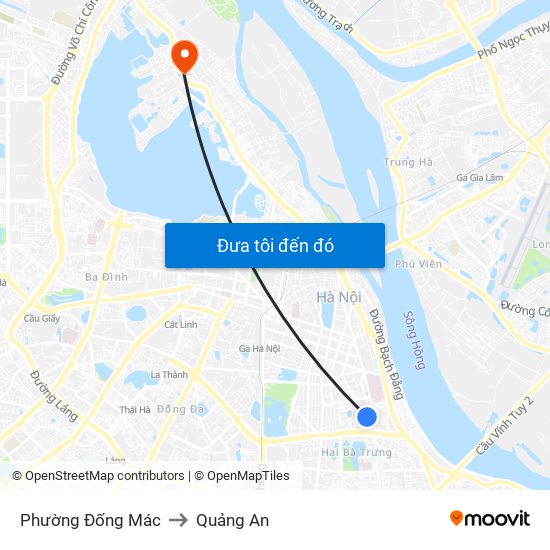Phường Đống Mác to Quảng An map