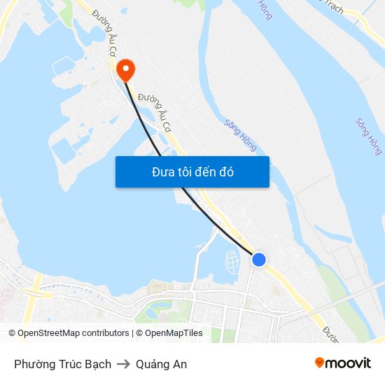 Phường Trúc Bạch to Quảng An map