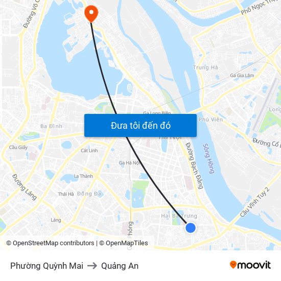 Phường Quỳnh Mai to Quảng An map