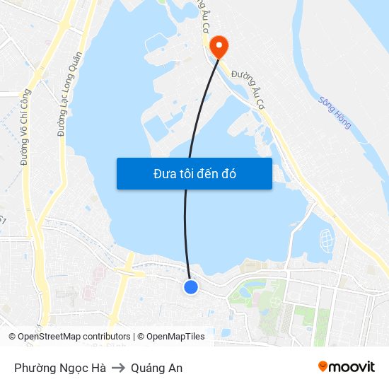 Phường Ngọc Hà to Quảng An map