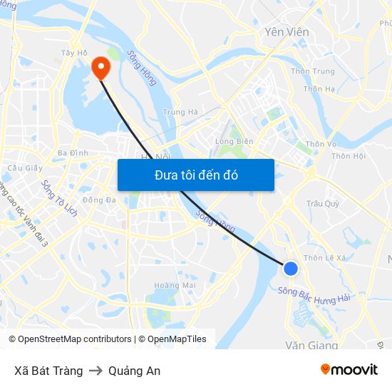 Xã Bát Tràng to Quảng An map