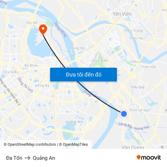 Đa Tốn to Quảng An map