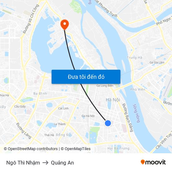 Ngô Thì Nhậm to Quảng An map