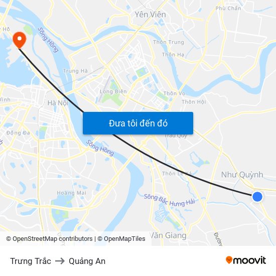 Trưng Trắc to Quảng An map