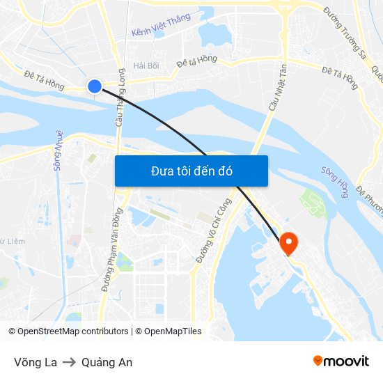 Võng La to Quảng An map