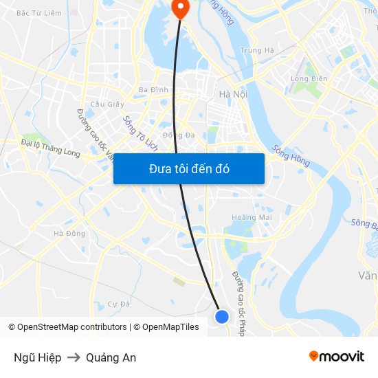 Ngũ Hiệp to Quảng An map