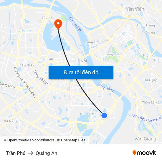 Trần Phú to Quảng An map