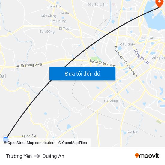 Trường Yên to Quảng An map