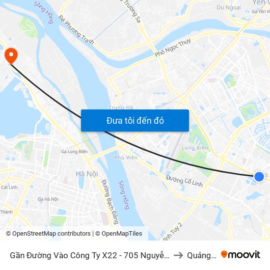 Gần Đường Vào Công Ty X22 - 705 Nguyễn Văn Linh to Quảng An map