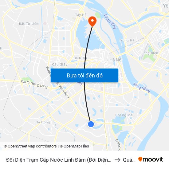 Đối Diện Trạm Cấp Nước Linh Đàm (Đối Diện Chung Cư Hh1c) - Nguyễn Hữu Thọ to Quảng An map