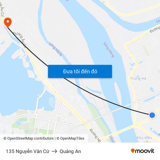 135 Nguyễn Văn Cừ to Quảng An map