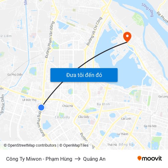 Bệnh Viện Đa Khoa Y Học Cổ Truyền - 6 Phạm Hùng to Quảng An map