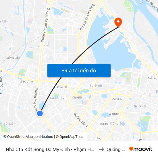 Nhà Ct5 Kđt Sông Đà Mỹ Đình - Phạm Hùng to Quảng An map