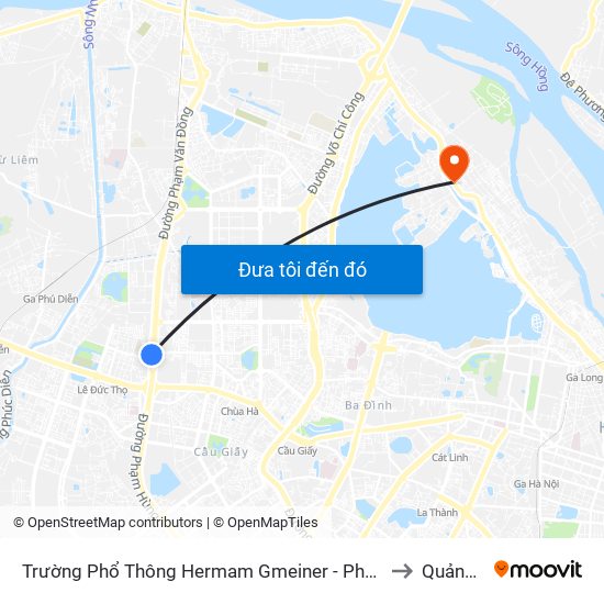 Trường Phổ Thông Hermam Gmeiner - Phạm Văn Đồng to Quảng An map