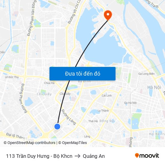 113 Trần Duy Hưng - Bộ Khcn to Quảng An map