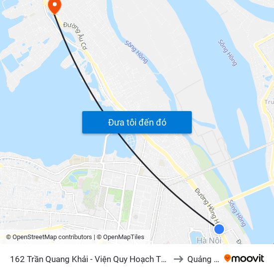 162 Trần Quang Khải - Viện Quy Hoạch Thủy Lợi to Quảng An map