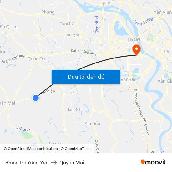 Đông Phương Yên to Quỳnh Mai map